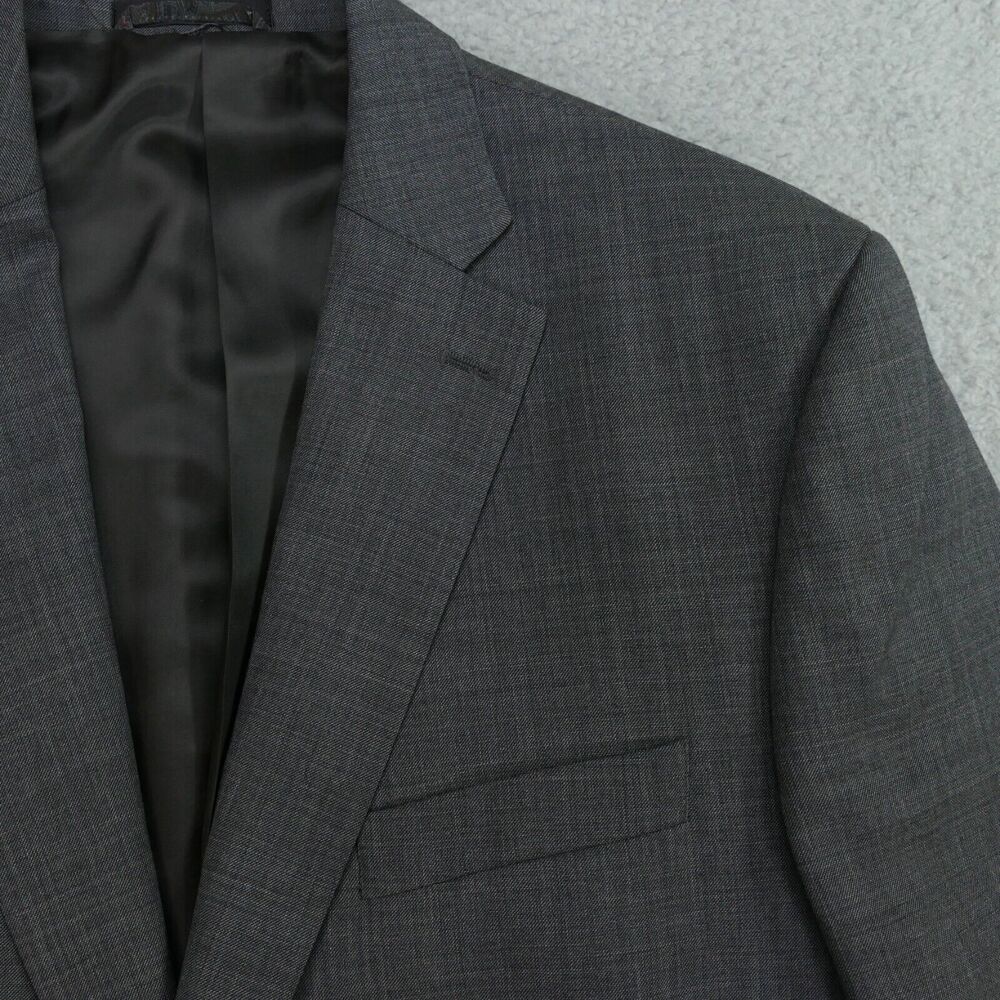 Ralph Lauren  Sport Coat Blazer Mens Two Button 44L Gray Wool Sharkskin